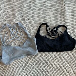 lululemon athletica Strappy Sports Bras - Black and Gray
